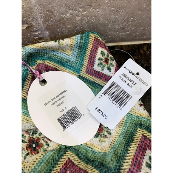 Autumn Adeigbo Non Beaded Soraya Skirt Woven Diamond Size 2 NWT - Picture 5 of 8